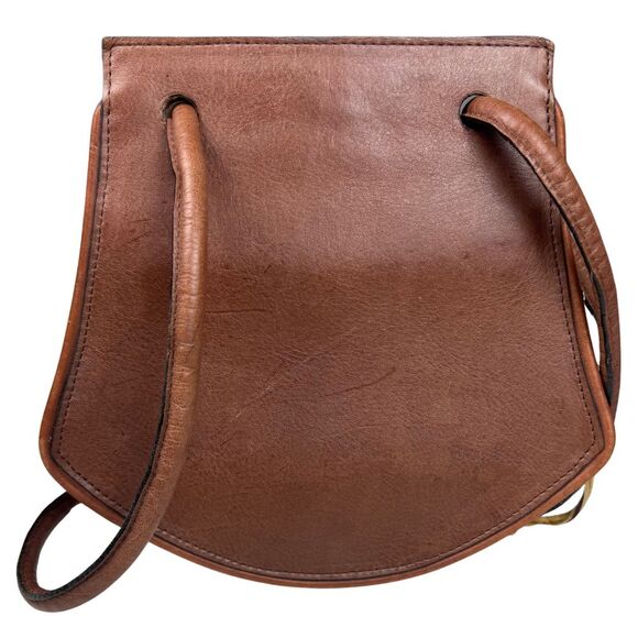 Saddle By Sabina Women’s Shoulder Bag Genuine Leather Brown Vintage Western Boho - Picture 2 of 10